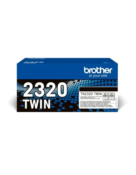 Pack toner brother tn2320twin negro 2uds