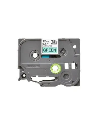 Brother Cinta Laminada Negro/Verde 12 mm
