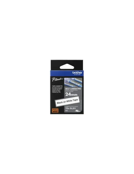 Cinta Laminada Original Rotuladora Brother TZe-SL251/ Blanca