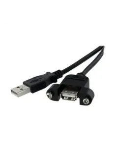 Cable usb 2.0 startech 0.30m -  macho - hembra -  negro