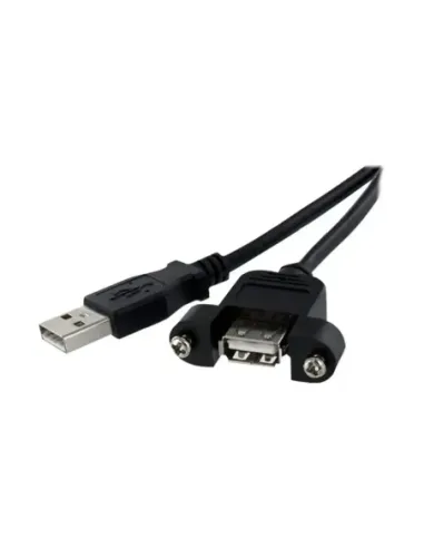 Cable usb 2.0 startech 0.30m -  macho - hembra -  negro