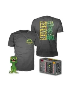 Pop & tee jurassic park clever raptor  funko + camiseta talla l