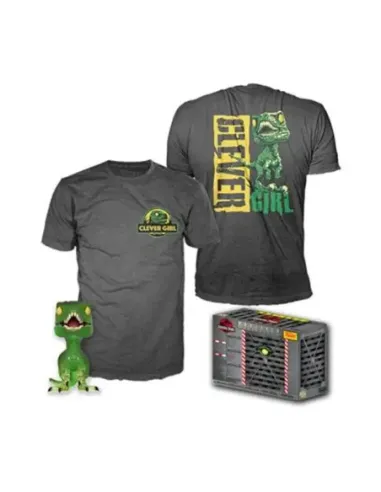 Pop & tee jurassic park clever raptor  funko + camiseta talla xl ut - 47628xl