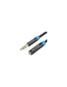 Cable Estéreo Vention VAB-B06-B200-M/ Jack 3.5 Macho - Jack 3.5 Hembra/ 2m/ Negro