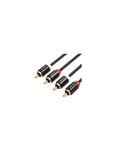 Cable Estéreo Vention VAB-R06-B200/ 2x RCA Macho - 2x RCA Macho/ 2m/ Negro