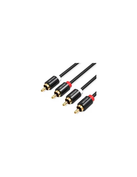 Cable Estéreo Vention VAB-R06-B300/ 2x RCA Macho - 2x RCA Macho/ 3m/ Negro