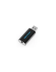 Tarjeta de Sonido Vention VAB-S15-B/ USB Macho - Jack 3.5 Hembra