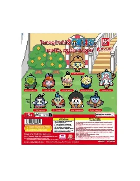 Set gashapon lote 40 articulos one piece x tamagotchi special rubber mascot