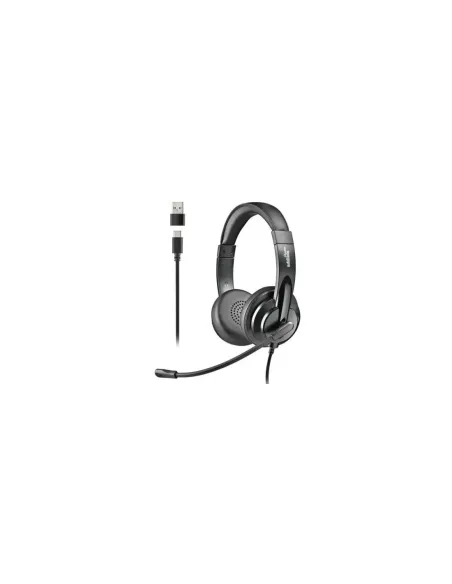 Auriculares NGS VOX605 USB-C/ con Micrófono/ USB Tipo-C/ Negros