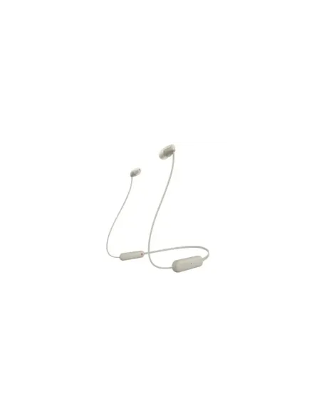 Auriculares Inalámbricos Intrauditivos Sony WI-C100/ con Micrófono/ Bluetooth/ Beige