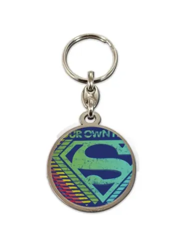 Llavero redondo metal sd toys logo multicolor superman universo dc