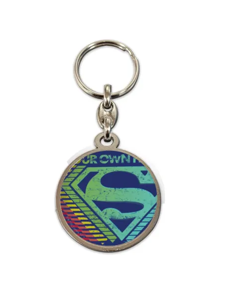 Llavero redondo metal sd toys logo multicolor superman universo dc