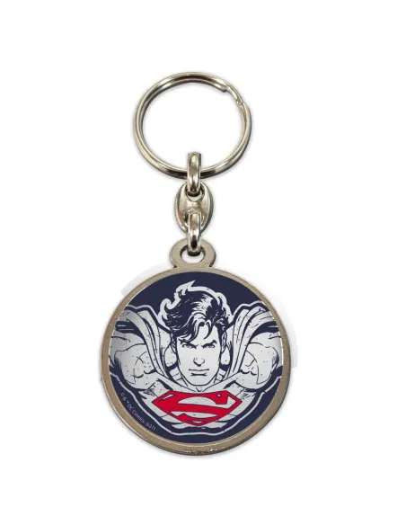 Llavero redondo metal sd toys cara superman universo dc