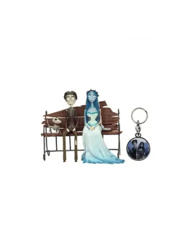 Set figuras + regalo llavero metalico la novia cadaver