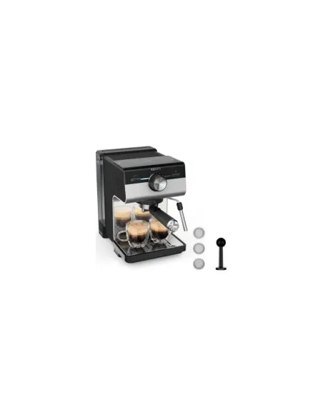 Cafetera Expreso Krups Authentic+ XP384E10/ 1450W/ 15 Bares/ Plateada