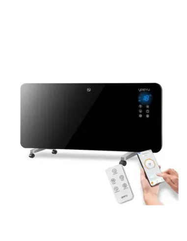 Yoevu | radiador bajo consumo | 1500w | programable | control app wifi | negro
