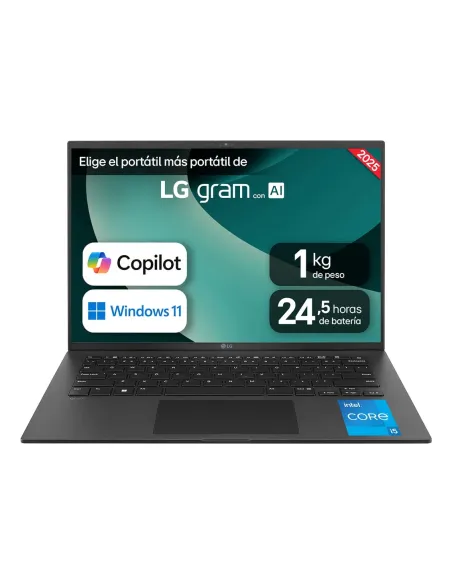 LG 14Z90RU-G.AP55B ordenador portatil Intel® Core™ i5 i5-1334U Portátil 35,6 cm (14") WUXGA 16 GB LPDDR4x-SDRAM 512 GB SSD