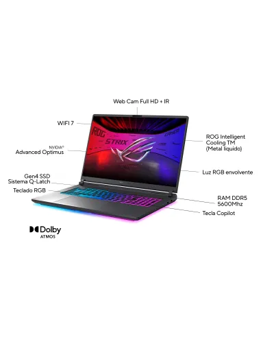 ASUS ROG Strix G18 G815LP-S9004 - Ordenador Portátil Gaming de 18" WQXGA 240Hz (Intel Core Ultra 9 275HX, 32GB RAM, 1TB SSD,