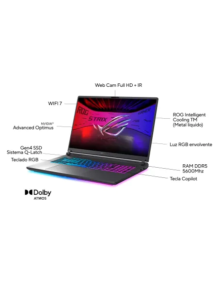 ASUS ROG Strix G18 G815LP-S9004 - Ordenador Portátil Gaming de 18" WQXGA 240Hz (Intel Core Ultra 9 275HX, 32GB RAM, 1TB SSD,