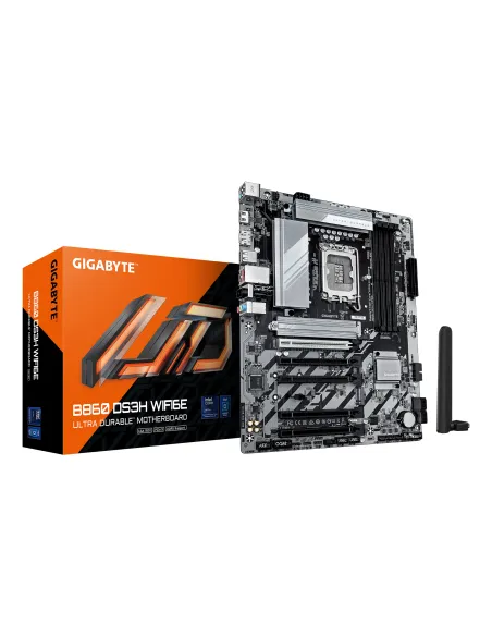 GIGABYTE B860 DS3H WIFI6E Placa base - CPUs Intel Core Ultra, VRM de 8+1+2+2 fases, hasta 9066MHz DDR5, 1xPCIe 5.0 + 1xPCIe 4.0