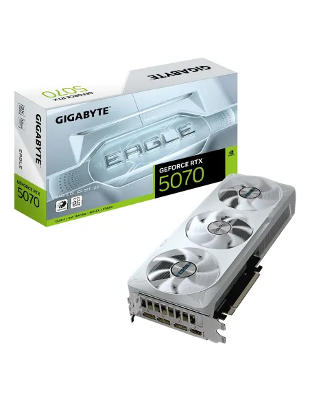 GIGABYTE GeForce RTX 5070 EAGLE OC ICE SFF 12G Tarjeta Gráfica - 12GB GDDR7, 192 bits, PCI-E 5.0, 2587 MHz Core Clock, 3 x DP