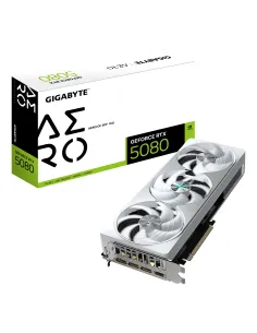 GIGABYTE GeForce RTX 5080 AERO OC SFF 16G Tarjeta Gráfica - 16GB GDDR7, 256 bits, PCI-E 5.0, 2730MHz Core Clock, 3 x
