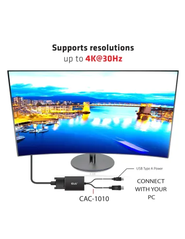 CLUB3D cac-1010 Displayport usb DVI-I Daul link Negro, Blanco