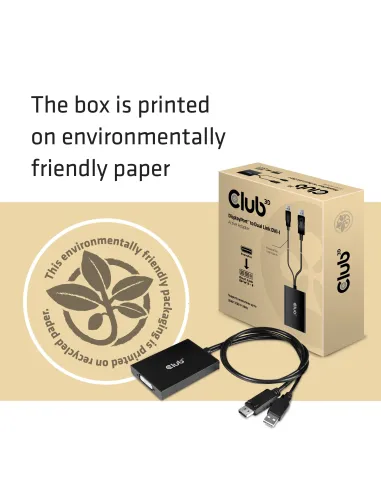 CLUB3D cac-1010 Displayport usb DVI-I Daul link Negro, Blanco