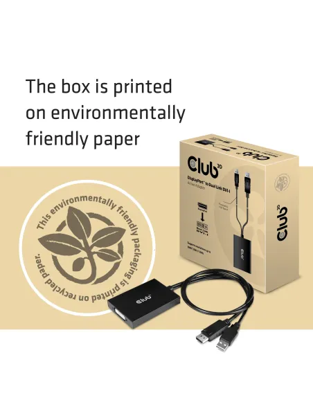 CLUB3D cac-1010 Displayport usb DVI-I Daul link Negro, Blanco