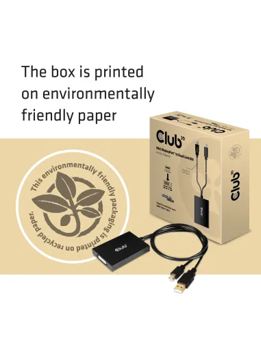 CLUB3D cac-1130 0,6 m MiniDP USB-A DVI-D Negro