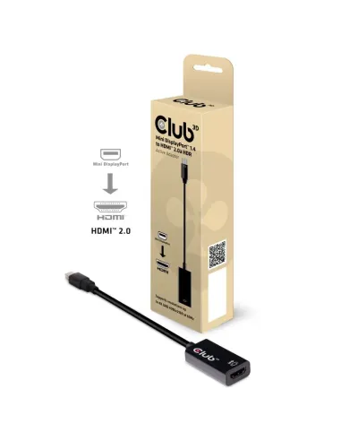 CLUB3D Mini DisplayPort 1.4 a HDMI 2.0b HDR Adpatador Activo