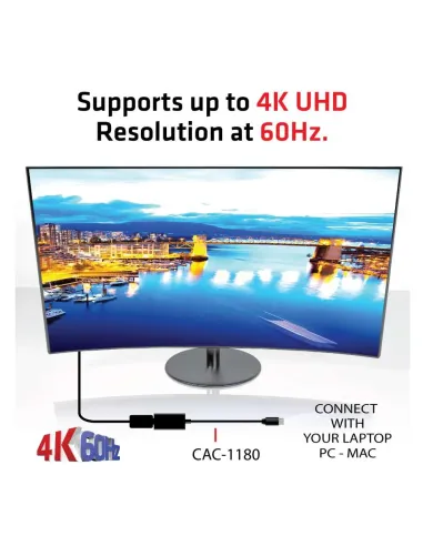 CLUB3D Mini DisplayPort 1.4 a HDMI 2.0b HDR Adpatador Activo