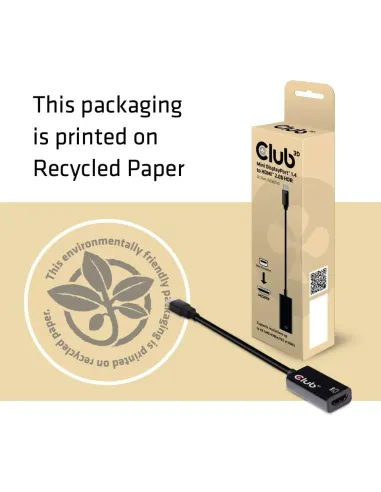 CLUB3D Mini DisplayPort 1.4 a HDMI 2.0b HDR Adpatador Activo