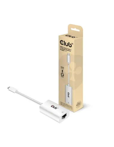 CLUB3D CAC-1519 cambiador de género para cable USB-C RJ-45 Blanco