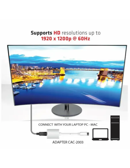 CLUB3D Displayport a VGA Adaptador Activo