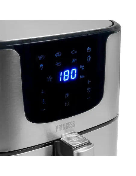 Princess 183312 Sencillo 5,5 L Independiente 1700 W Freidora de aire caliente Plata