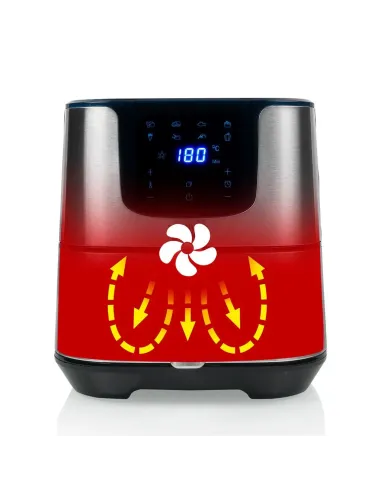 Princess 183312 Sencillo 5,5 L Independiente 1700 W Freidora de aire caliente Plata