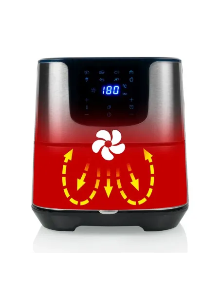 Princess 183312 Sencillo 5,5 L Independiente 1700 W Freidora de aire caliente Plata