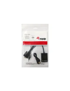Equip 119038 adaptador de cable de vídeo 0,2 m VGA (D-Sub) + 3,5mm DVI-D + USB Negro 2