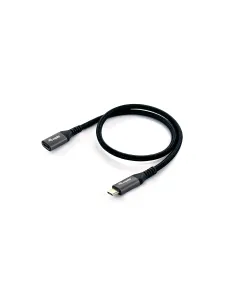 Equip 128370 Cable de extensión USB 3.2 Gen 2 C a C, M F, 0,5m, 4K 60Hz, 10Gbps, Negro