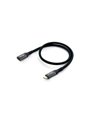 Equip 128370 Cable de extensión USB 3.2 Gen 2 C a C, M F, 0,5m, 4K 60Hz, 10Gbps, Negro