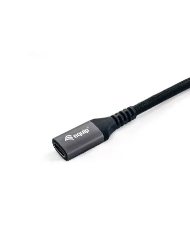 Equip 128370 Cable de extensión USB 3.2 Gen 2 C a C, M F, 0,5m, 4K 60Hz, 10Gbps, Negro