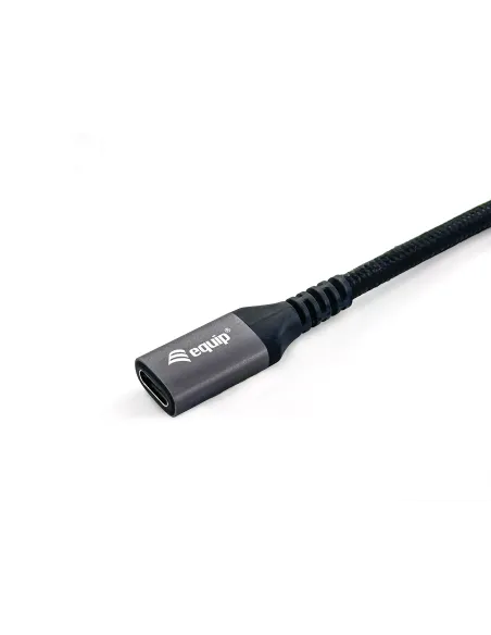 Equip 128370 Cable de extensión USB 3.2 Gen 2 C a C, M F, 0,5m, 4K 60Hz, 10Gbps, Negro
