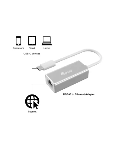 Equip Adaptador de red Gigabit de USB-C a RJ45