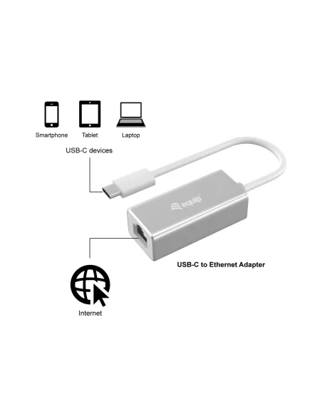 Equip Adaptador de red Gigabit de USB-C a RJ45