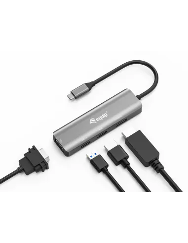 Equip Adaptador USB-C a HDMI DisplayPort VGA USB