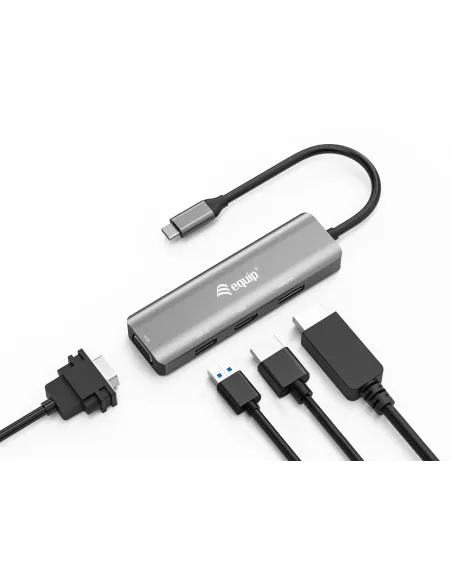 Equip Adaptador USB-C a HDMI DisplayPort VGA USB