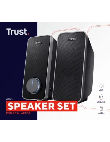 Trust 20179 altavoz Negro Alámbrico 14 W