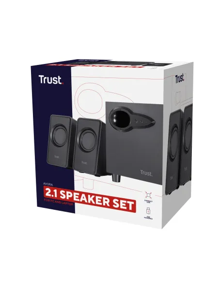 Trust Avora 2.1 conjunto de altavoces 9 W PC Negro 2.1 canales De 2 vías