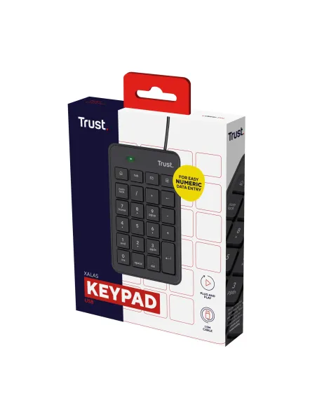 Trust 22221 teclado numérico Portátil PC USB Negro